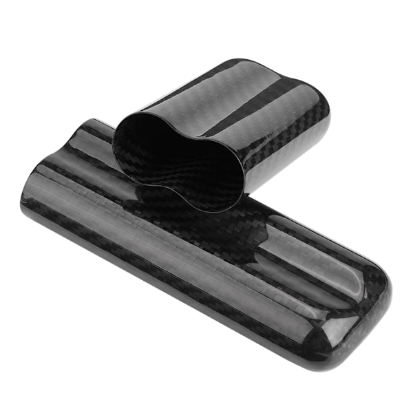 Sigarholder i karbonfiber, fuktighetsboks, 2 rør, oppbevaringsboks for sigarer, reiseetui