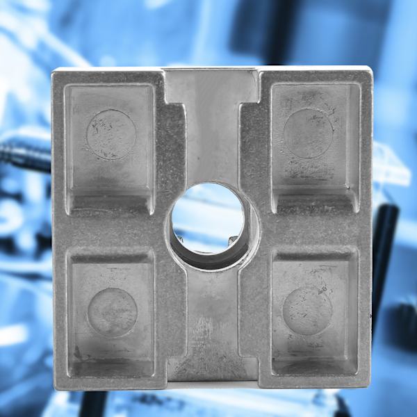 Zink-legering Galvanisering Metall Central Block 50x50mm Metall Mellanstycke Z030M