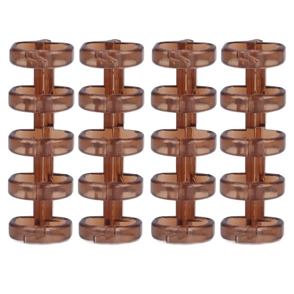 20 st Bindningsringar Segmenterad Design Rymmer 60 Ark 11mm Bindningstjocklek Kontorsmaterial Bärnstensgul