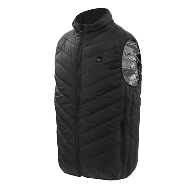 Opvarmet Vest Single Control 9 Zone Intelligent Tykkelse Varmt Elektrisk Opvarmet Jakke til Vinter Sort 4XL