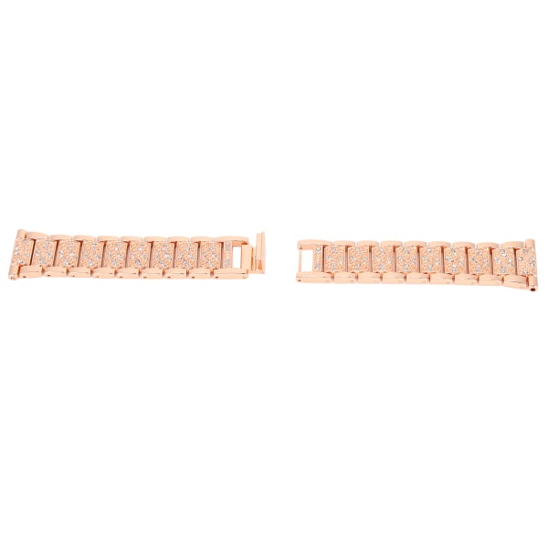 Urrem af metal erstatningsbånd med rhinestone kompatibel til Huawei Watch 22mm Rose Gold