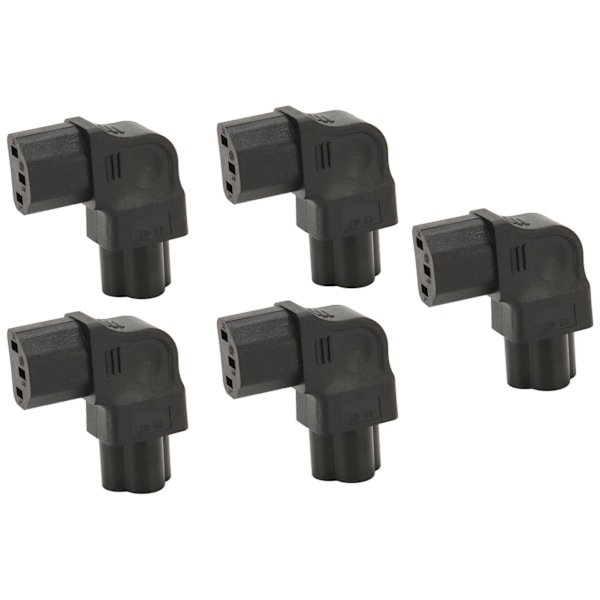 5 stk. IEC320 C6 til IEC320 C7 Strømadapter 2500W Strømstikadapter til PDU Chassis Strømforsyning UPS Stikkontakt