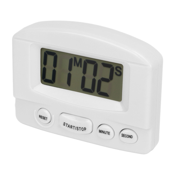Køkken Timer Høj Lydstyrke Tidsoptagelse og Nedtælling Magnetisk Design Multifunktionel Digital Ur Timer Hvid
