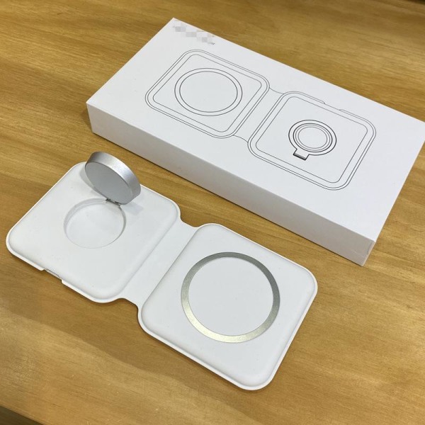Apple MagSafe Duo Tradlos lader med hurtiglading Type C vegglader kompatibel med iPhone AirPods og klokke Fyndiq