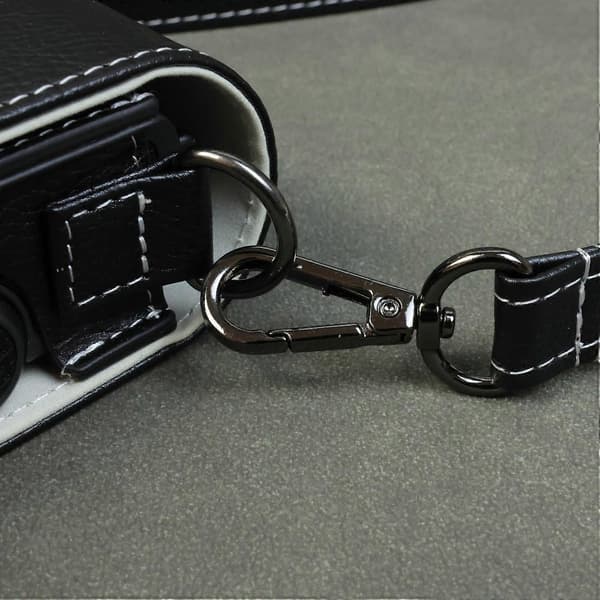 D2A Camera Bag for Fujifilm Instax Wide Evo Camera Portable PU Leather m7i Protective Case with Shoulder Strap