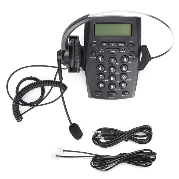 HT800 Call Centerin langallinen puhelin ympärisuuntaisella mikrofonilla, sopii toimistoon ja kotiin