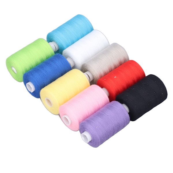 10 st Sytråd Rika Starka Färger Hög Hållfasthet Mycket Slitstark Premium Polyester Bred Användning Symaskinstråd