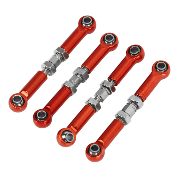 4 stk Justerbare Servo-koblinger Styrestang for FMS 1/24 for FCX24 RC Bil Høy Nøyaktighet Aluminium Legering Jern RC Styring Trekkstang Rød