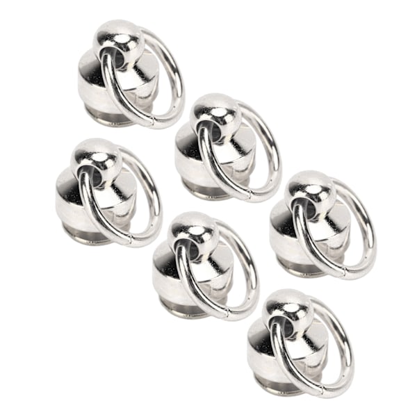 200 Set Munknit med Dragringar 8mm Högglans Utsökt Hantverk Lädernitar för DIY Kläder Väskor Skor Silver