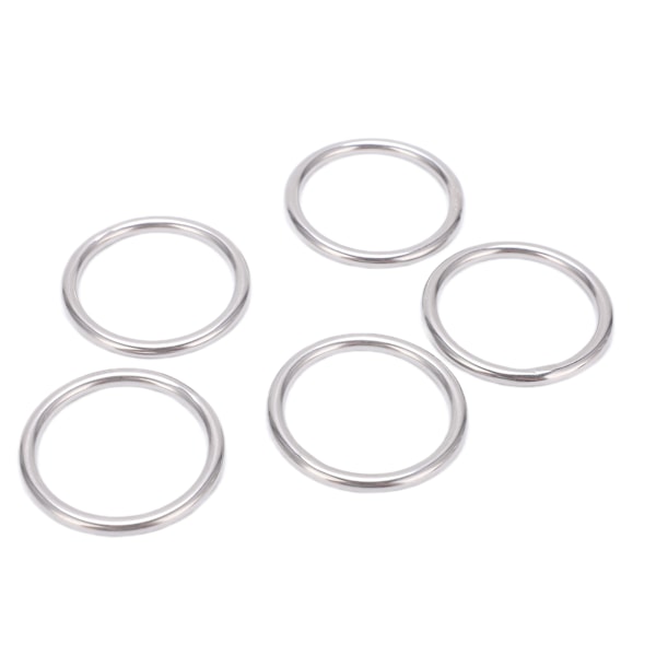 5 stk 304 rustfrit stål runde O-ringe sømløs multifunktionssvejsning af metal O-ringe til marine bådudstyr Yogaringer 4x35 mm