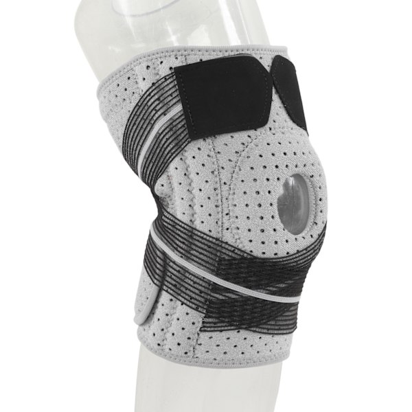 Rem Justerbar Knæbeskytter Åndbar Komfortabel Grå 3D Skæring Ergonomisk Design Beskyttende Knæpuder til Voksne
