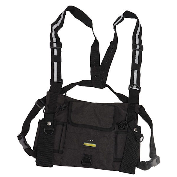 Radiobrystsele Rigg Radio Bryst Frontpakke Walkie Talkie Vest Med Refleksstripe for Sikkerhet