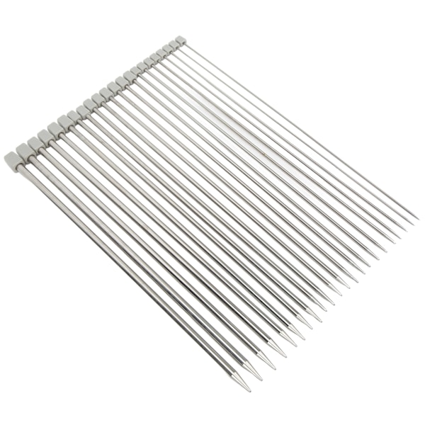 11 Par Enkelspetsiga Stickor Kit Flera Storlekar Enkelspetsiga 35cm Långa Stickor Kit för DIY Hantverk