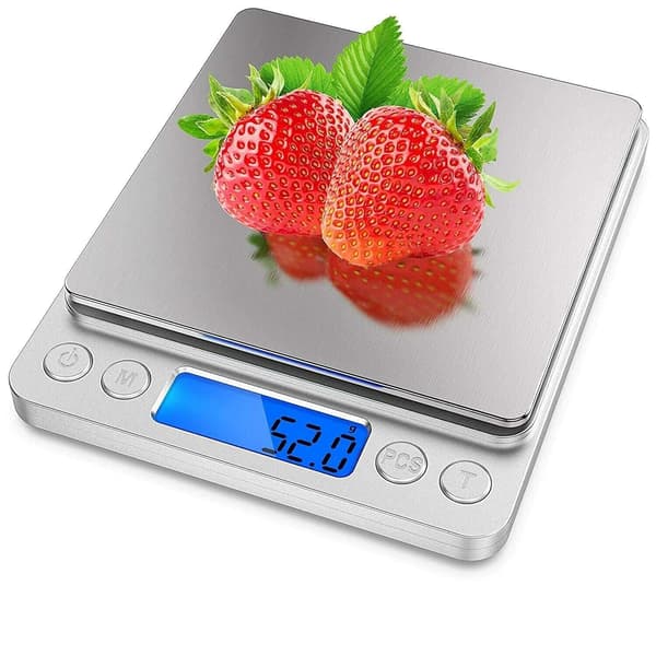 Digital Scale 3000g x 0.1g Herb Spice High Accuracy Cooking Scale, Pocket Scale with LCD Display for Cooking and Baking