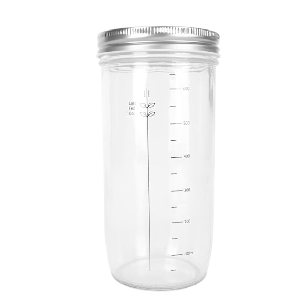 Surdegsstartpaket 24oz glas med spatel tygöverdrag matningslinjemarkör temperaturmarkör surdegsstartburk för bakning