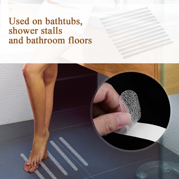 12 Strips Sikkerhet Anti-Slip Tape Gulv Trapper selvklebende Sklisikkert Grip Tape