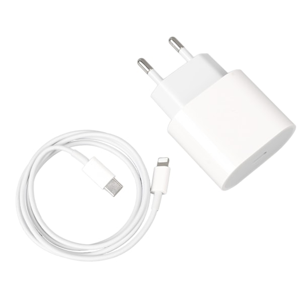 20W Puhelimen Lataussovitin Type C - IOS-liitäntäkaapeli Pikalataus PD Seinälaturi 1 metrin Latauskaapelilla Iphonelle EU-pistoke 100‑240V