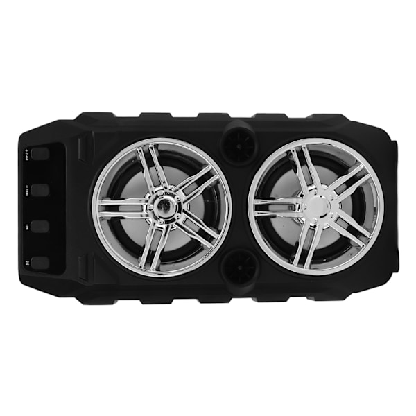 Bluetooth-högtalare för utomhuscamping med dubbla subwoofers, bärbar, hög volym, U-disk, minneskort, ljud, silvergrå
