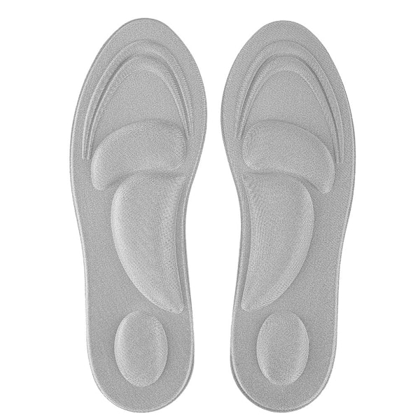 Ortotiska innersula Flat Feet Arch Support Memory Foam Insole Shoe Pad Comfort Silver för män