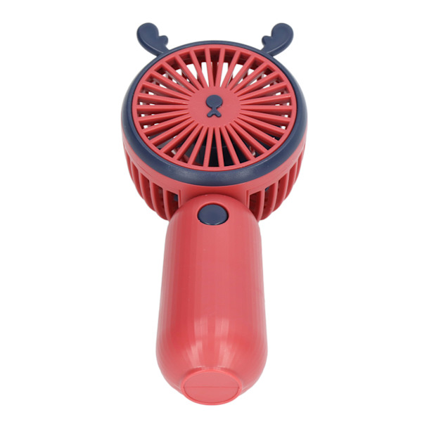 Håndholdt Ventilator USB Opladning Bærbar Mini Rose Rød Dyrehorn Sød Stil Batteridrevet Ventilator til Rejser