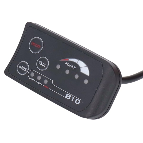 36V 48V S810 LED Display Panel til Elcykel 4-tråds Cykelmodifikation LED Kontrol Display Måler SM Stik