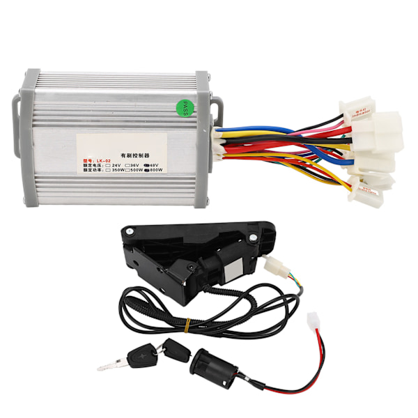 48V 800W Speed Motor Controller and Throttle Pedal with Lock Keys for Electric Bike Scooter