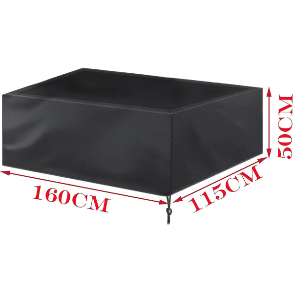 Vandtæt bordfodboldbord i Oxford stof, 160x115x50 cm, anti-UV og støvtæt