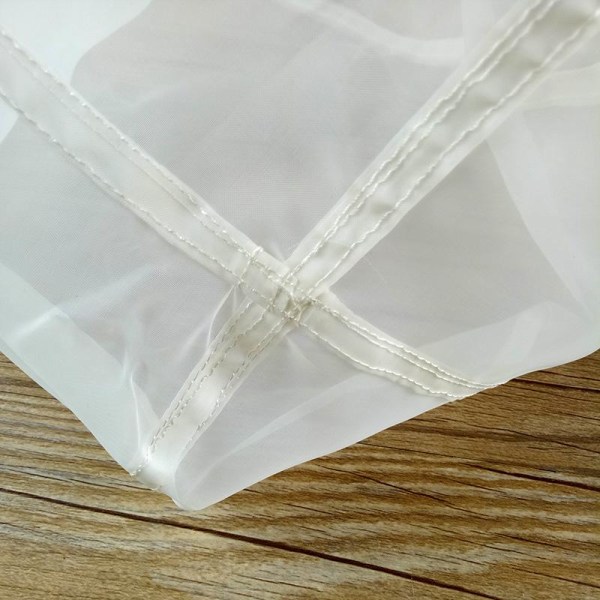 Hvit finmasket filterpose for alle kornsorter, vinpresse med snøring