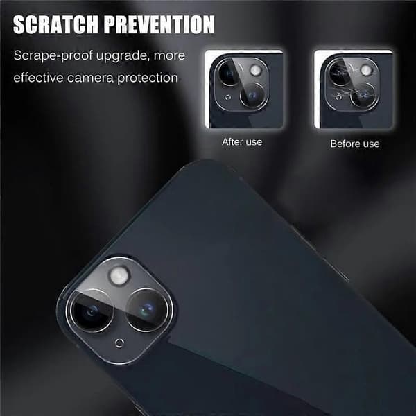 Camera Protector for iPhone 14/iPhone 14 Plus, Full Coverage, HD Clear Lens Film with Cleaning Cloth