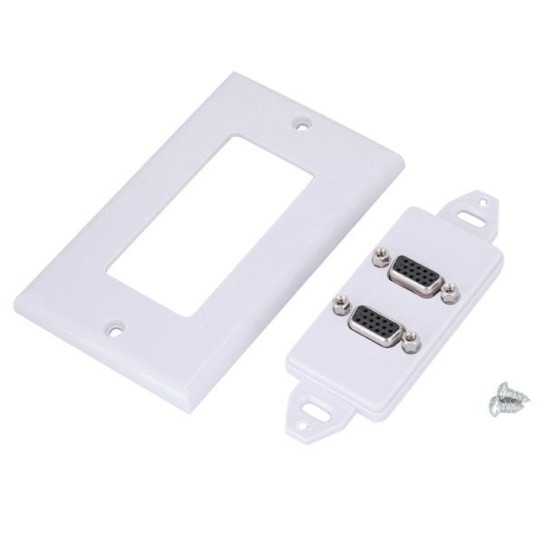 US 2-PORT VGA Uttag Väggmonteringspanel Adapter Vägguttag