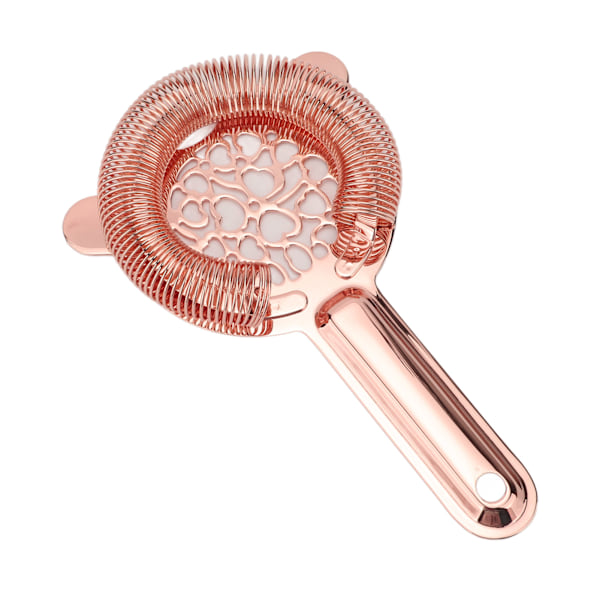 Cocktail sil i rostfritt stål, vacker blank sil för bartending, is, roséguld