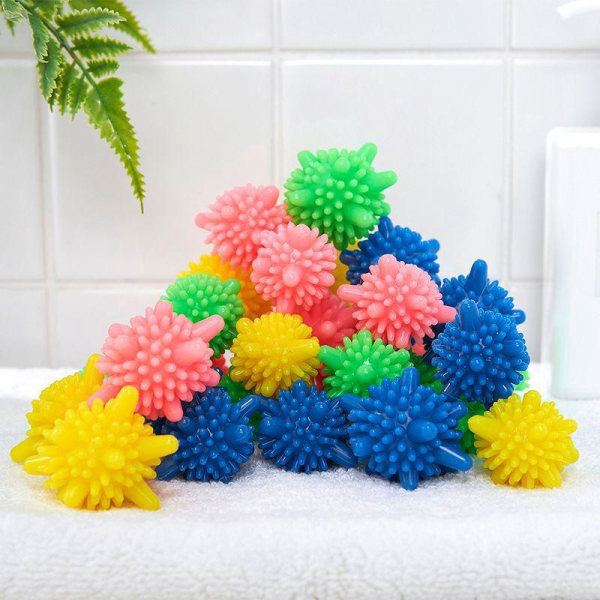 Miljøvenlige genanvendelige vaskekugler 10-pak (tilfældig farve) - kraftige farvede bolde for at forbedre din maskines rengøringsevne