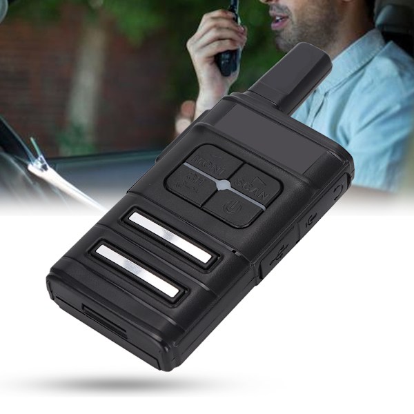 400‑470MHz Mini Portabel UHF 16-kanals Simplex FM Radio Walkie Talkie EU 110‑240V
