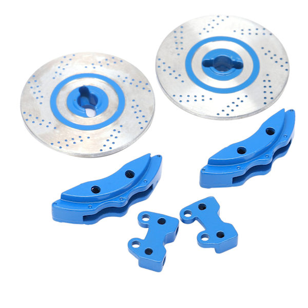 2 stk. RC-bremseskiver RC-simuleringsbremseskiver i aluminium til TRAXXAS TRX4 TRX6Blue