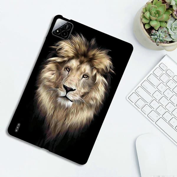 For Xiaomi Pad 7 Pro/Pad 7 TPU Case Pattern Print Slim Tablet Protective Case - Lion