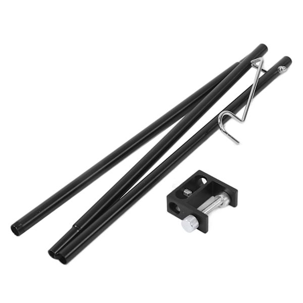 Campinglygte Stativ Aluminiumlegering Foldbar Lampestang med Enkel Krog med Opbevaringspose til Camping