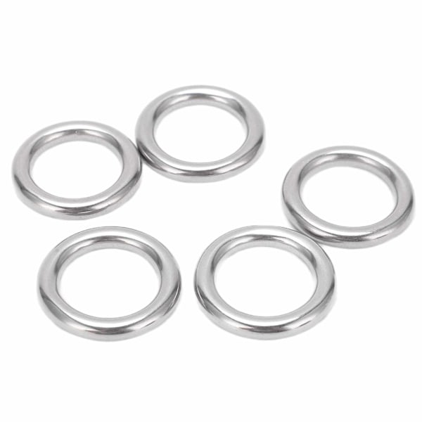 5 st Båtrunda ringar rostfritt stål 304 sömlöst svetsad O-typ hängring för hängmatta Yoga6 X 25mm