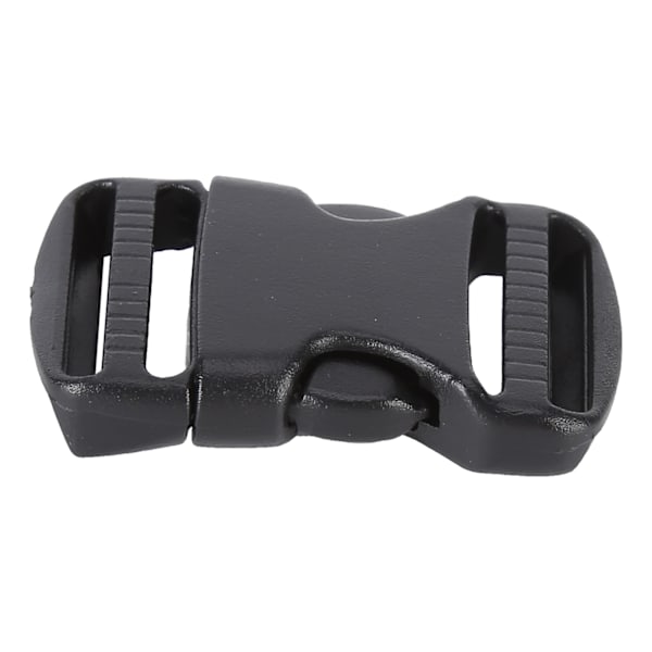 5 stk hurtigutløsingsspenne i plast, dobbel justerbar stroppspenne, erstatning DIY-håndverk for ryggsekk, svart, for 20 mm bred stropp