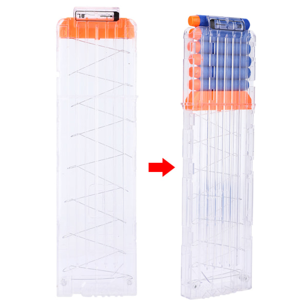 Reload Clip Magazine Dart Replacement Magazine Transparent Lekepistol Myk Bullet Clip for 18