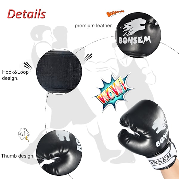 Boksehandsker med fuld finger, Punching Mitts, Træningshandsker, Kickbokshandsker, Punching Bag Handsker