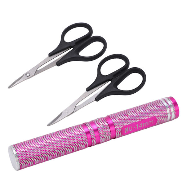 Universal RC Curved Scissors Kit 0‑14mm RC Car Hålslagare tillbehör för fjärrkontroll Car Drone Pink