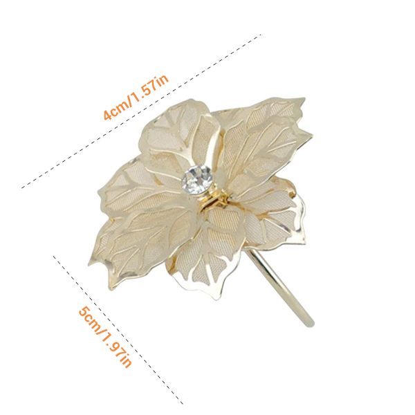 6 stk Serviettringer Uthult Blomsterform Servietter Spener Holdere Spiseborddekorasjoner