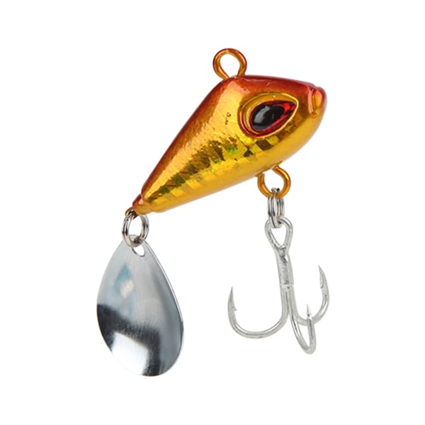 20g Fishing VIB Metal Mini Lures Konstgjorda Hårda Fake Bait Night Light VIB Spoon Fiskeredskap Gyllene