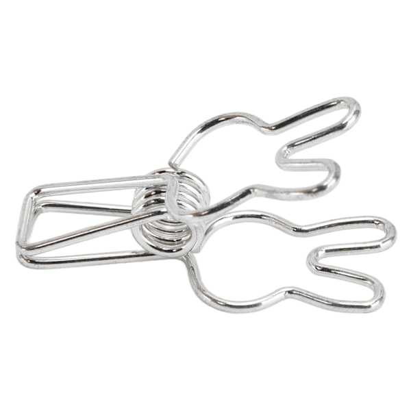 20 stk. Clips Multipurpose Multifunktion Elektroplettering Hul Metal Binder Stærk Fjeder Clip Sølv