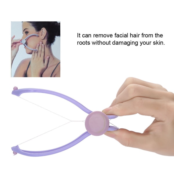 Ansiktshårborttagning Trådepilator Hårborttagningsverktyg med 10 bomullslinjer (glasögonlåda)