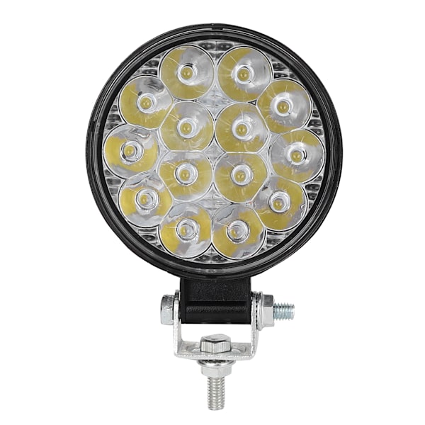 42W 14LED 6000K 2500LM Mini Pyöreä Työvalo Auton Muokattu Apuvalo Lamppu Musta