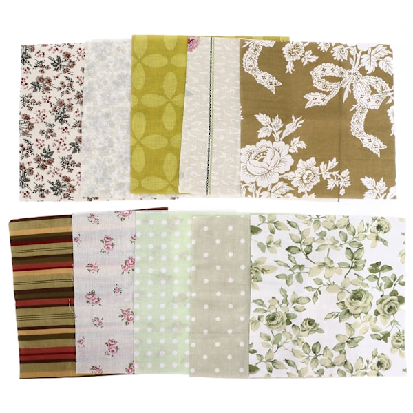 10 st Tyg Fyrkantig Superb Hantverk DIY Produktion Bekväm Tryckt Tyg