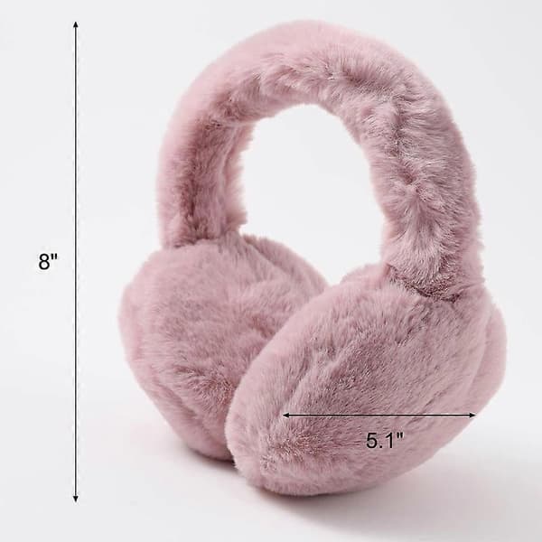 Foldable Earmuffs, Adjustable Faux Fur Earmuffs for Winter