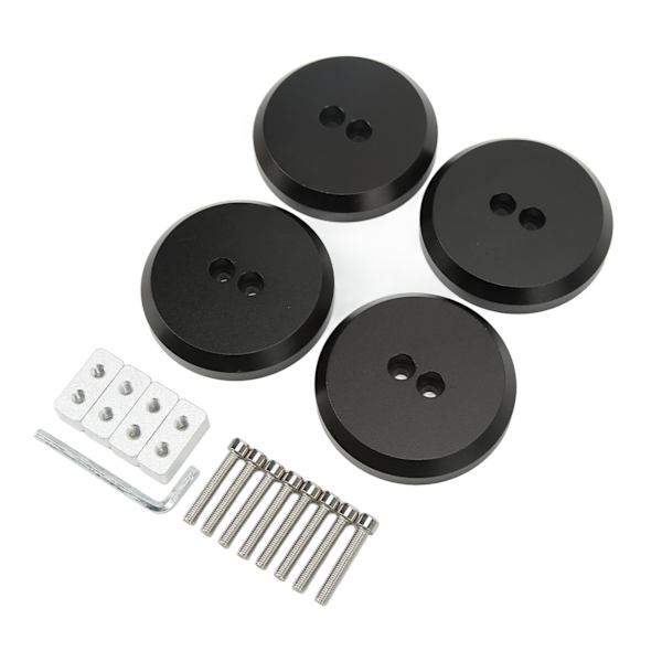 4 st Aluminium Jack Pad Adapter Svart Stark Styrka Anodiserad Yta Svart Ersättning för Corvette C5 C6 C7 C8