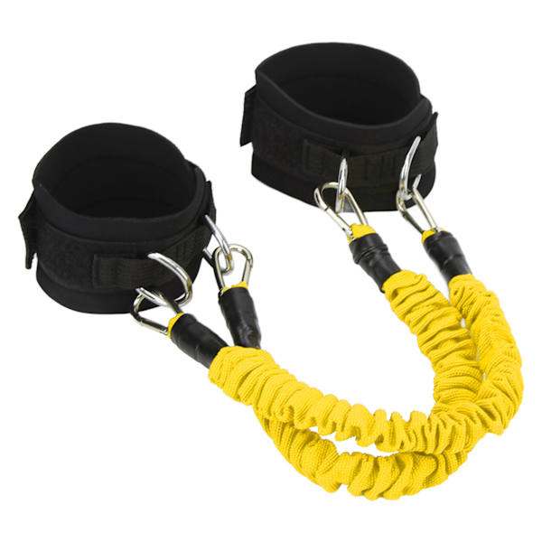 2 stk Fitness Ankelbånd Høj Elasticitet Holdbar Øg Muskelstyrke Forbedre Hoppeevne Kabel Ankelrem Gul 15 Pounds